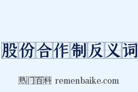 股份合作制反义词是什么意思的图片
